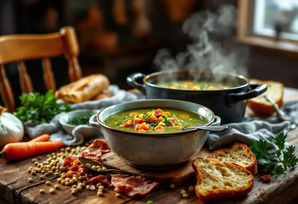 « Je me régale pour moins de 2 € » : la soupe de lentilles et lardons ultra réconfort qui cale toute la famille